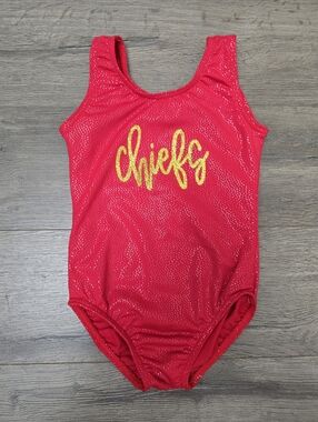 Kansas City Chiefs Specialty Customized Leotard Girls Size 5 Taylor Swift Red